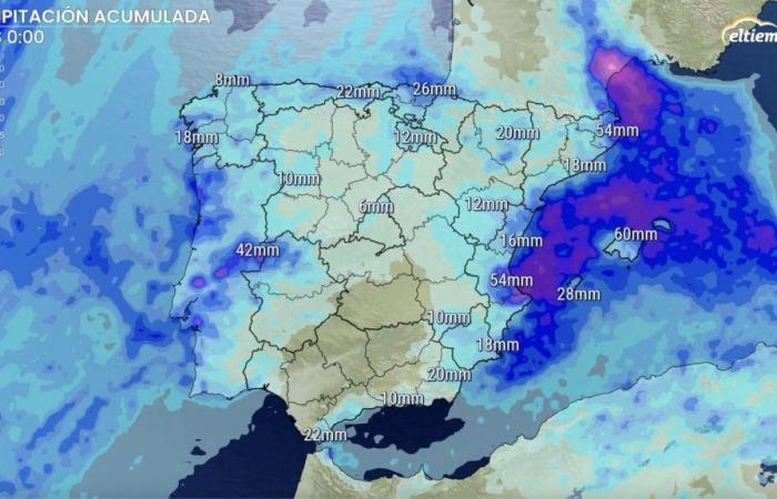 After DANA, the week comes with more rain in the west and Mediterranean