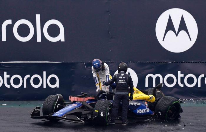 Albon to miss Brazilian GP after qualifying crash