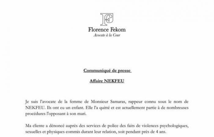 Nekfeu accused of rape and violence by his wife