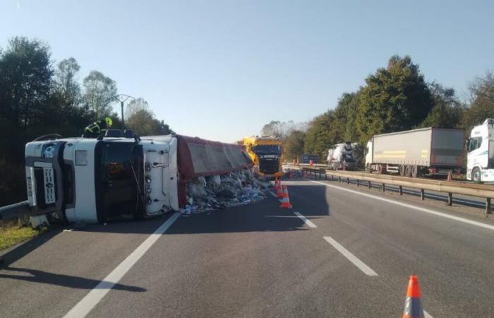 Isère. A truck overturns on the A43, the motorway cut towards Chambéry