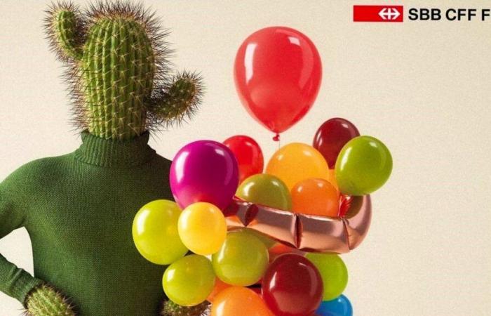 Cacti and balloons for the SBB “respect” campaign