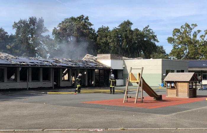 two years after a fire, it was back to school day in Tosse, in a new school