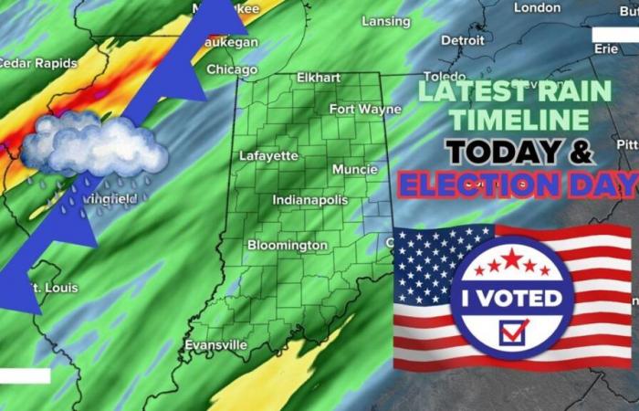 Here’s the best time to vote in central Indiana to avoid rain