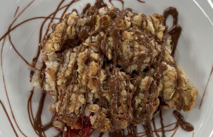 Jonathan Garnier’s strawberry and chocolate crumble