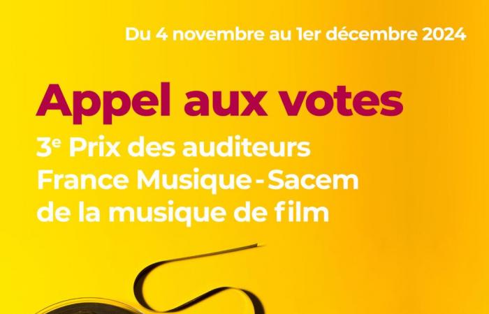 France Musique_Call for votes 3rd France Musique Sacem listeners' prize for film music