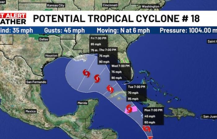 Potential Tropical Cyclone 18 expected to become Rafael