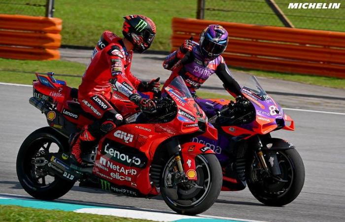 MotoGP Malaysia J3, Debriefing Francesco Bagnaia (Ducati/1): “I'm a healthy guy, a real sportsman, so I don't like this kind of thing”, etc. (entirety)