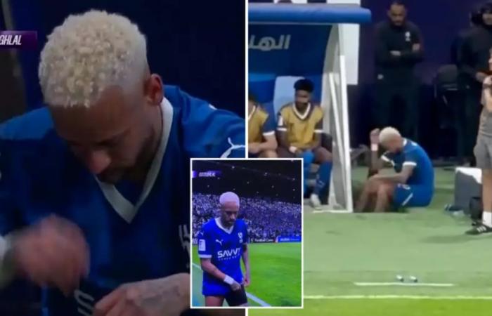 Neymar looked broken after nightmare scenario plays out in second game back for Al Hilal following ACL injury – Saudi Pro League