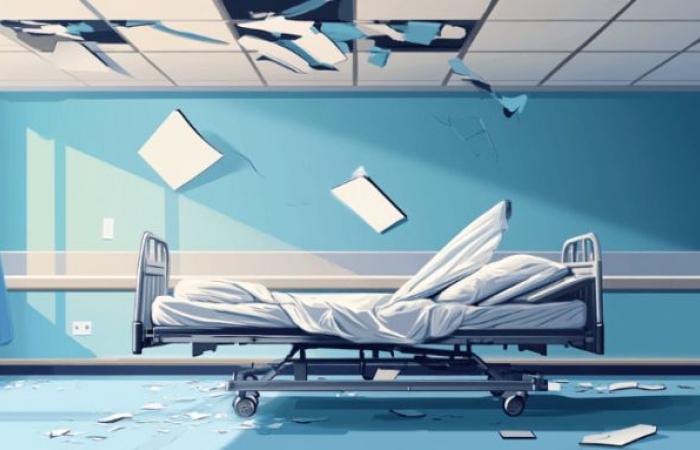 A piece of ceiling collapses on a young mother in the maternity ward of a Bordeaux hospital