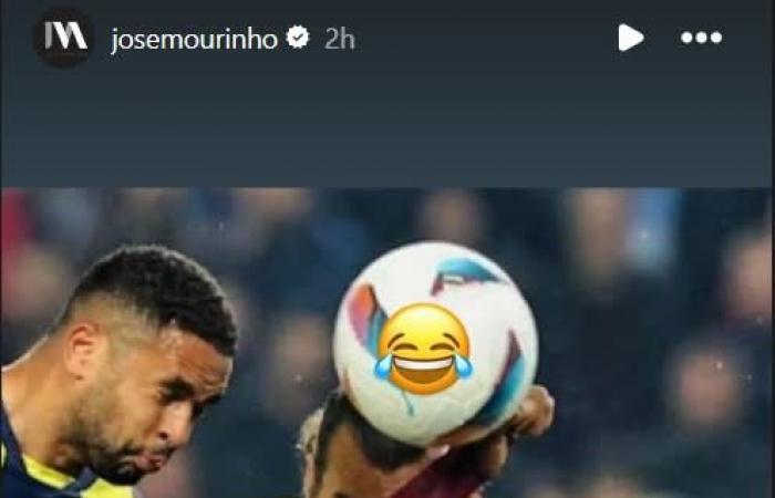 Mourinho’s protests against referee and VAR continue on Instagram