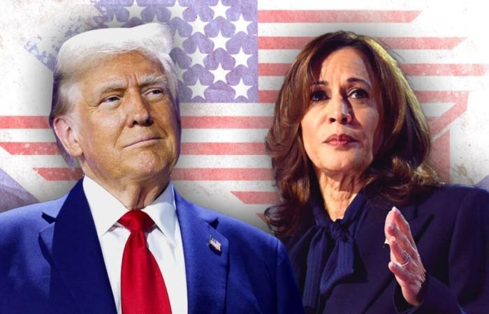 follow the first results of the duel between Donald Trump and Kamala Harris