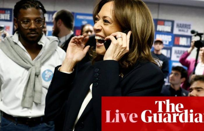 US elections live: Harris makes unexpected stop at DNC headquarters as millions of Americans cast their votes | US elections 2024