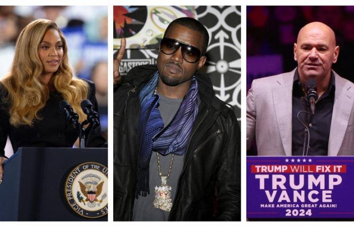 American presidential election: Beyoncé, Matt Demon, Kanye West… who are the celebrities behind the two candidates?