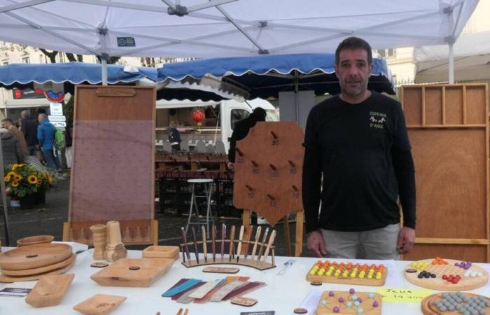 In Montflours, Anthony manufactures and rents wooden games