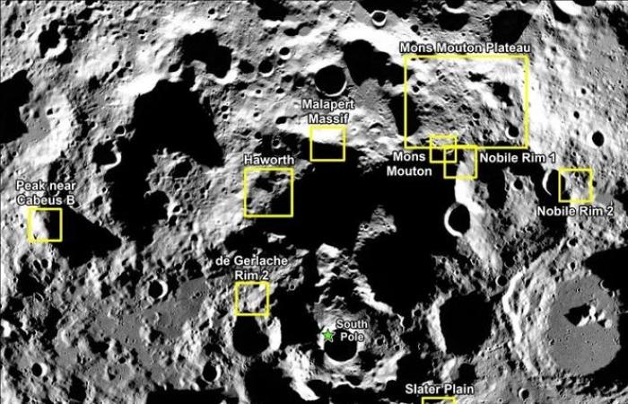 NASA has selected nine sites for the return of humans to the Moon