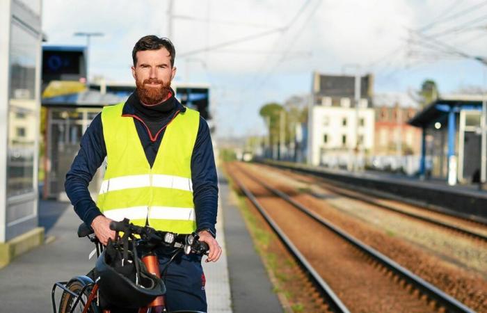 In the TER between Landerneau and Brest, the Vélotaf takes its place