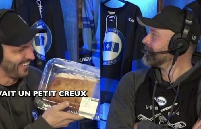 Maxime Lapierre loses his temper in front of Guillaume Latendresse’s enormous sandwich