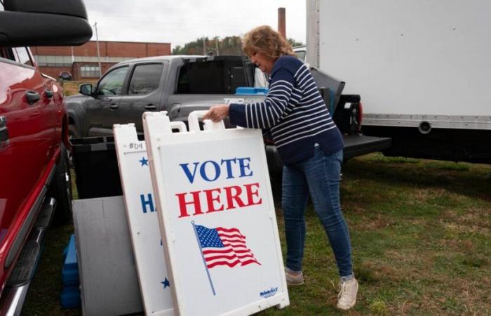 When is the first swing state result expected?