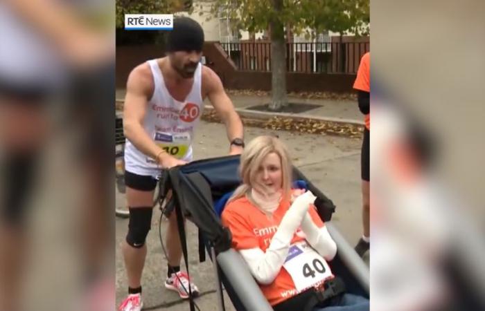 Heartbreaking footage of Colin Farrell pushing his sick friend’s wheelchair during the Dublin marathon