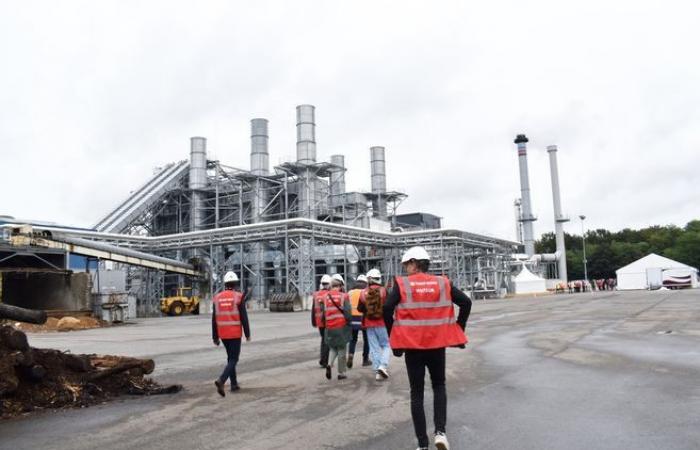 A fire at the Swiss Krono wood panel factory in Sully-sur-Loire