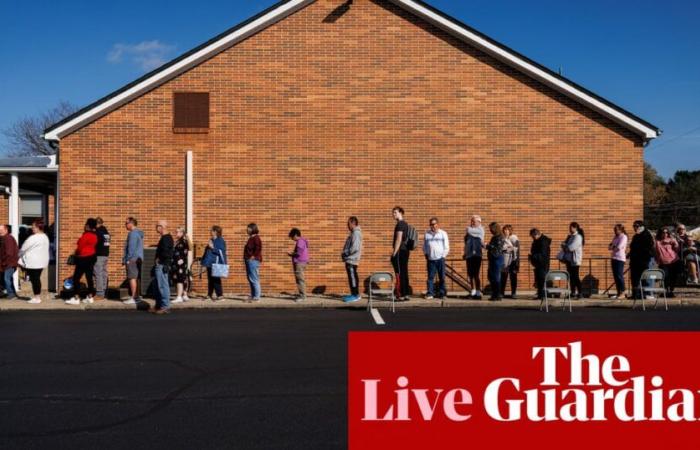 US elections live: Walz says ‘we’re feeling good about this’ as millions of Americans cast their ballots | US elections 2024