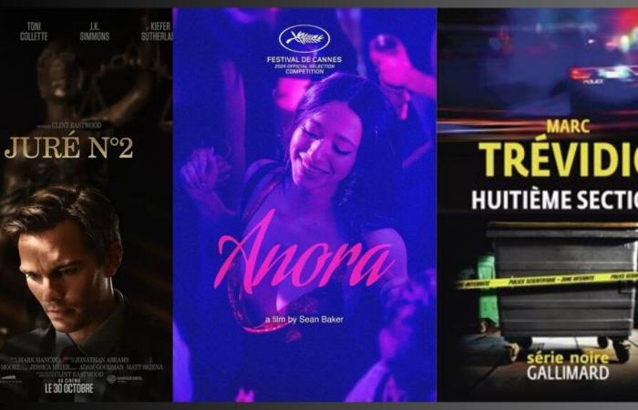 “Anora” by Sean Baker and “Juror No. 2” by Clint Eastwood on display this week, and Marc Trévidic for his thriller “Eighth Section”