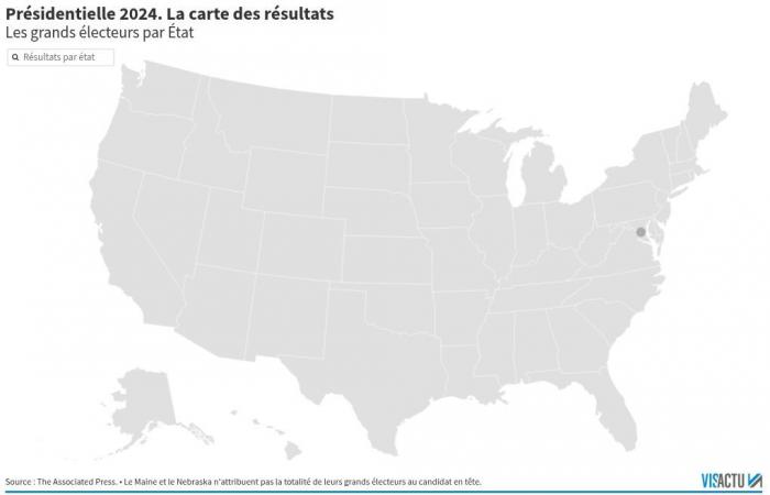 all the state-by-state results in real time and the count of the electors