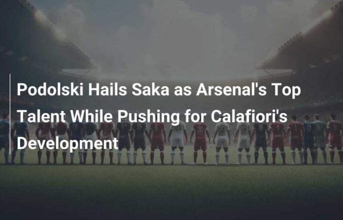 Podolski Hails Saka as Arsenal’s Top Talent While Pushing for Calafiori’s Development