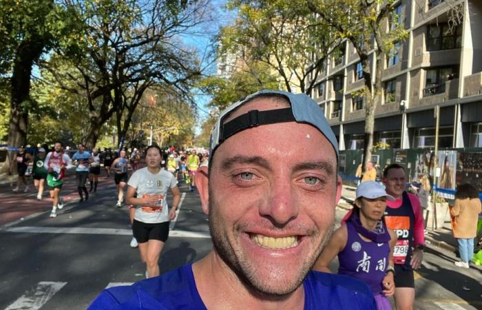 Bastien Caraccioli, left arm amputee, completed the New York marathon