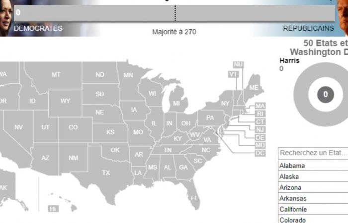 Interactive map – Trump-Harris: follow the results live with “Le Soir”