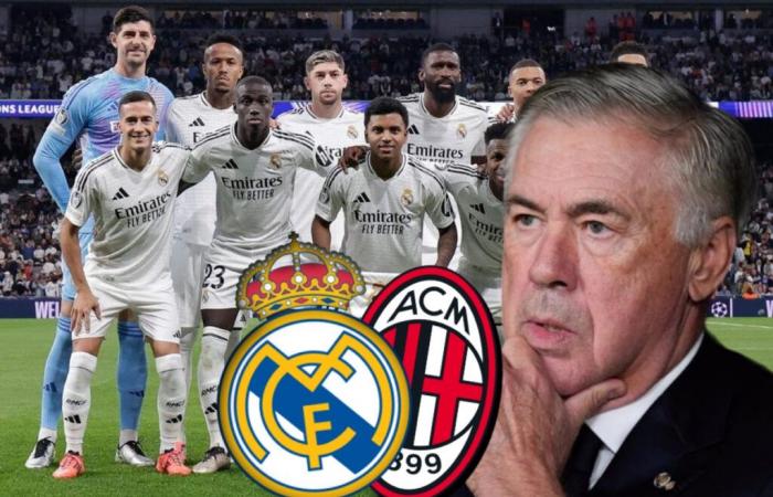 Official: Ancelotti only makes one change against Milan compared to the one he played in the Classic