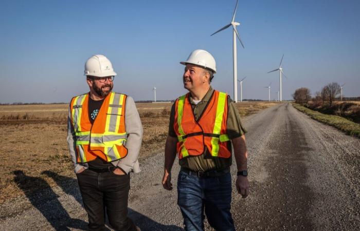 The Pierre-de-Saurel wind farm, the only 100% community project in Quebec