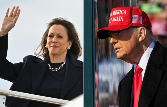 at what time will the result of the election between Harris and Trump be revealed?