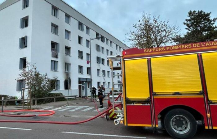 residents scale the facade of the building to save a woman and a child