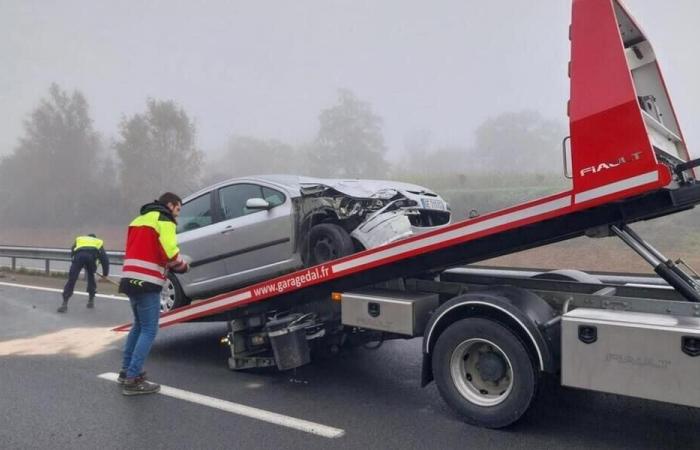 “I was afraid of another accident”: a wheelbarrow that fell from a truck causes a pileup