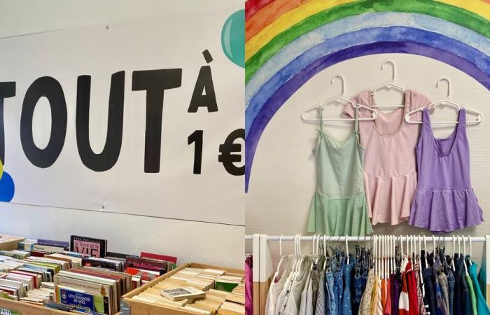 Two euros for a piece of clothing, one euro for a book, a major second-hand sale to “allow everyone to have fun”