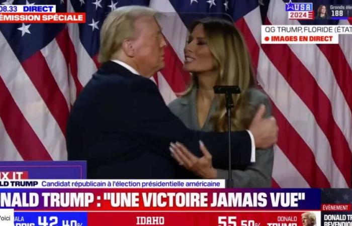 Donald Trump elected 47th president of the United States: his funny wink at Melania during his speech (ZAPTV)