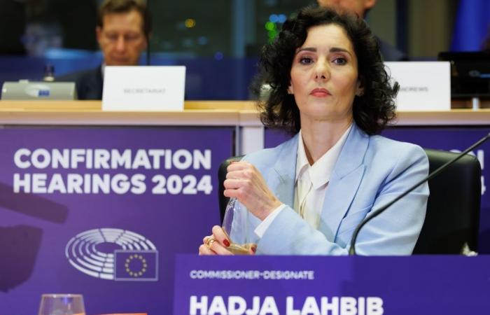 Hadja Lahbib gives her “grand oral” at the European Parliament: “Nothing predestined me to find myself in front of you”