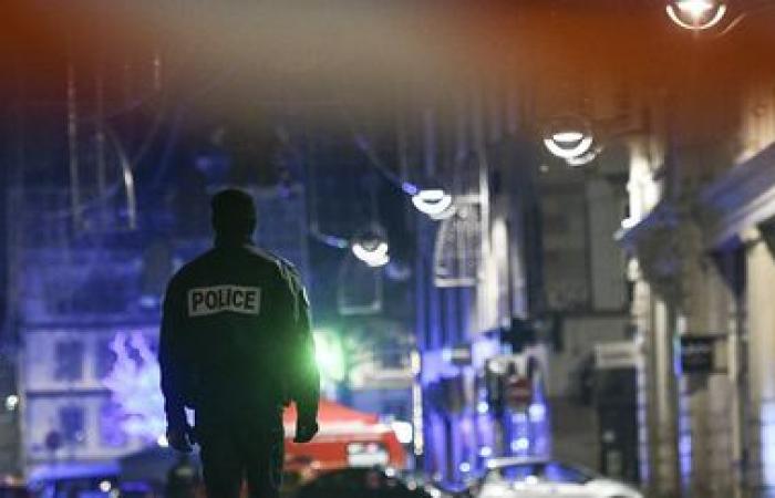 A window of the stele in tribute to the victims of the Strasbourg attack was broken