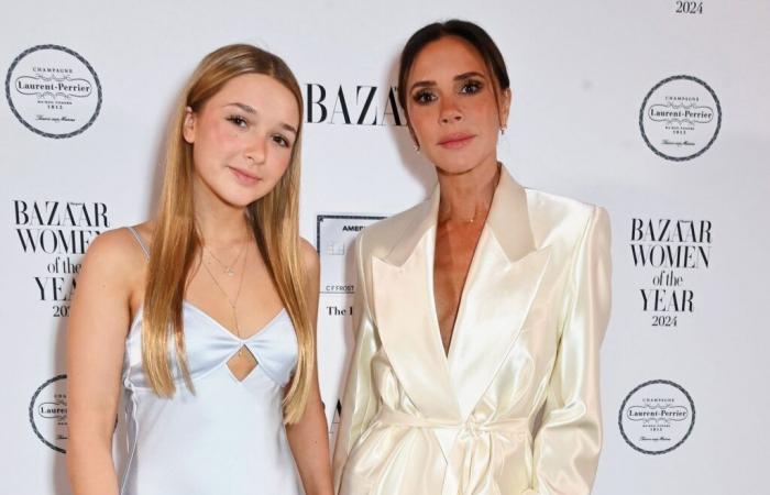 Tender mother-daughter moment for Victoria Beckham, rewarded by Harper in London