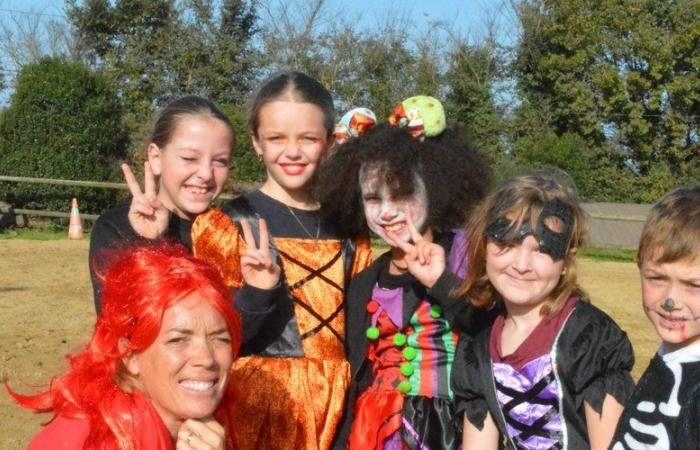 Sainte-Livrade-sur-Lot. The La Gravade horse farm celebrated Halloween