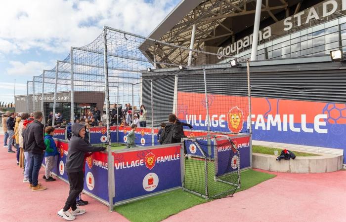 pre-match entertainment at Groupama Stadium