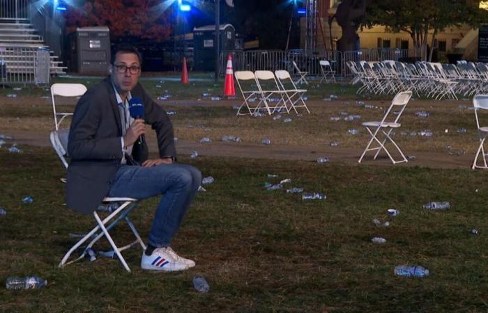 Our journalist totally alone at the place where Kamala Harris was to speak: “In a few moments, thousands of people left”