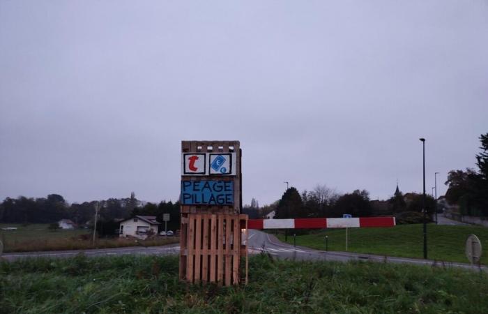 Why was a fake toll installed at the Lully roundabout in Haute Savoie?