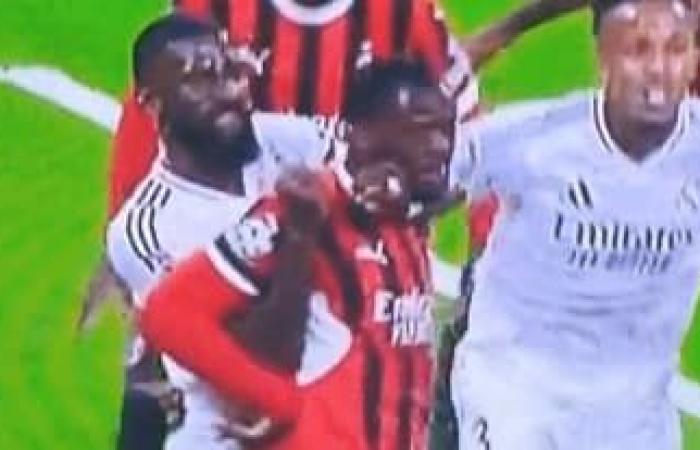 Rüdiger's strangulation of Fofana which could have earned a penalty