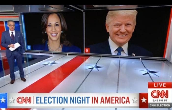 Trump or Harris? How American TV plays on stress and emotion on election night