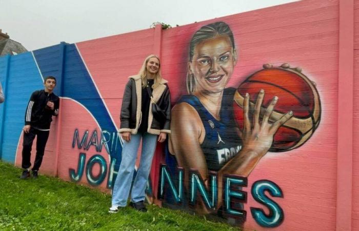 VIDEO. The Norman player of the French basketball team Marine Johannès visiting Argentan