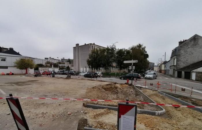 This car park near the Cherbourg hospital is currently being redeveloped