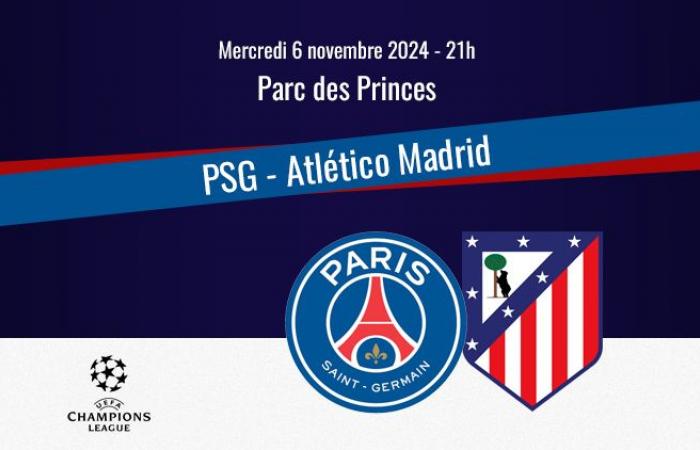 Match: PSG/Atlético, time, TV channel, commentators and replay