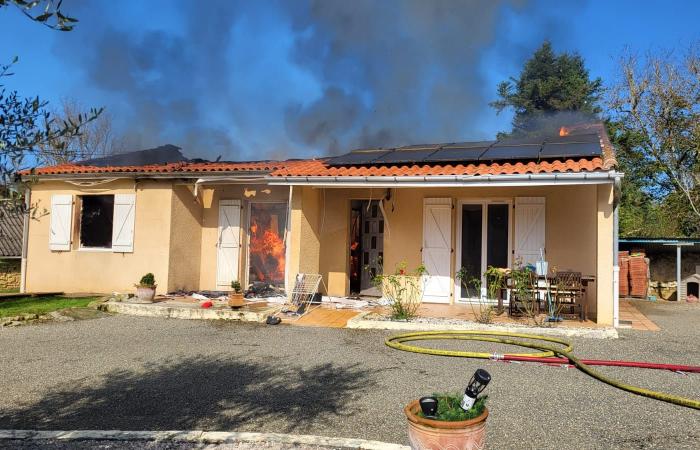 A fire is said to have started on photovoltaic panels: a home destroyed in Orbessan